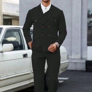 Men’s Allister Double Breasted Structured Suit Jacket